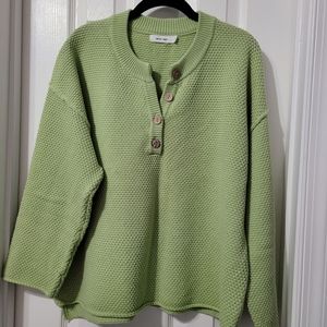 NWOT Mod Ref from Clad and Cloth Eliza Sweater Set, size small, light green